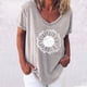 thumbnail image 1 of ICHUANYI Clearance Women Fashion Casual Printing Short Sleeve Loose Tee Tops Blouse(Gray, XL) ICHUANYI WER2023081505214, 1 of 4