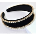 thumbnail image 1 of Diadema con adorno para la cabeza, moderna y ancha, con diamantes de imitación, accesorio para el cabello de moda para bodas y fiestas., 1 of 7
