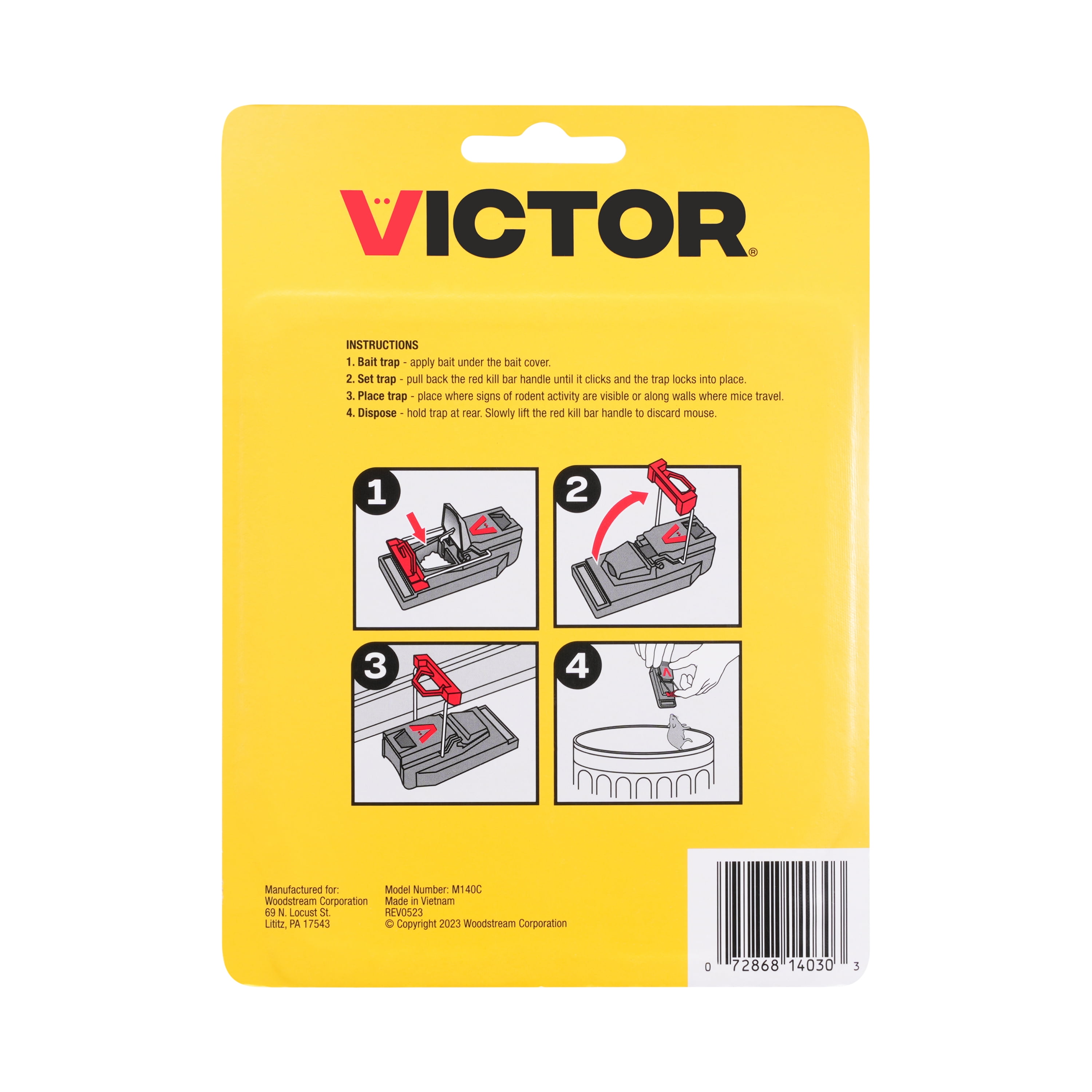 Victor Quick-Set Mechanical Mouse Trap (2-Pack) - Power Townsend Company