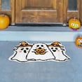 thumbnail image 4 of Peacheart Halloween Bath Mat, Non-Slip Absorbent Spooky Ghosts Pumpkin Shower Rugs Gothic Decoration for Indoor Halloween Home Bathroom Bedroom Living Room Decor, 4 of 7
