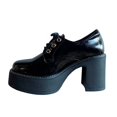 thumbnail image 2 of Zapatos de mujer con plataforma de charol negros, talla 35-40, 2 of 2