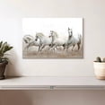 thumbnail image 2 of Elephant Stock Arabian Horses Wall Art - Horizontal Canvas Wall Art - Living Room Wall Decor - Animal Canvas - White And Gray Decor - 12" x 8", 2 of 8