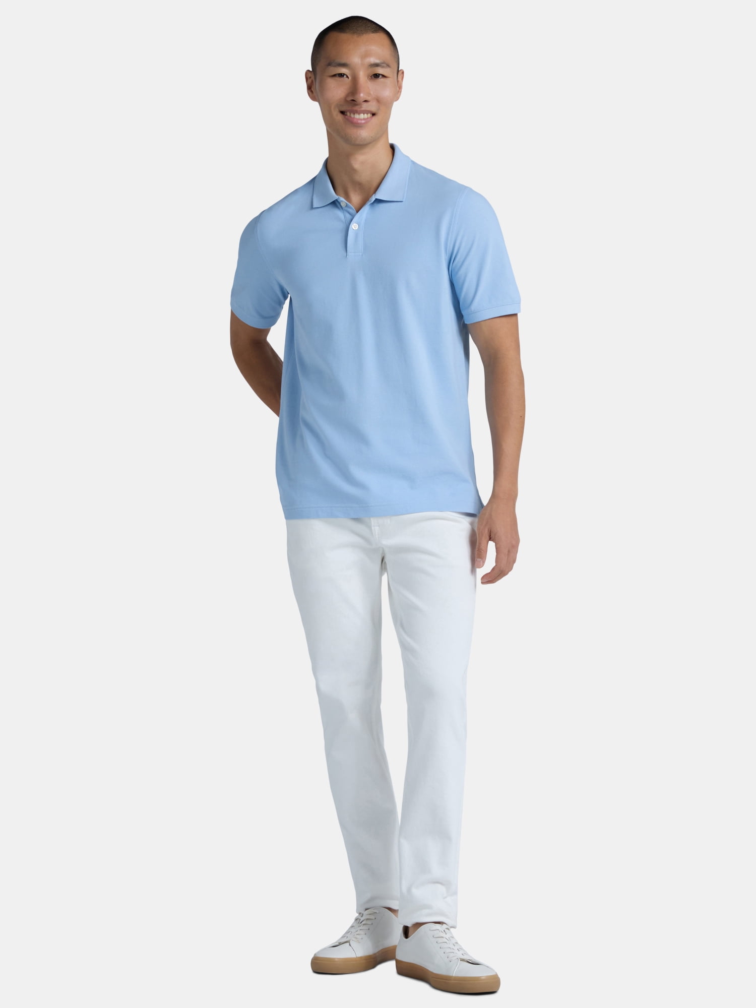 George Men's & Big Men's Active Fit 2-Pack Pique Polo Shirt, Sizes XS-3XL