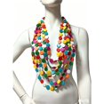 thumbnail image 3 of Collar de perlas de madera multicolor de Boho, moda de viaje de verano, accesorio de fiesta del mes del orgullo de la graduación de la boda de cumpleaños, 3 of 4