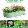 thumbnail image 1 of OUYAWEI 2PC 4.5x2x1.5FT Oval Raised Garden Bed Galvanized Open-Ended Base Olive Green, 1 of 8