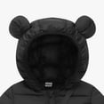 thumbnail image 6 of Aayomet Toddler Girls Puffer Jacket Ear-Trim Hooded Puffer Jacket Toddler Winter Coat with Bag (Black,3-4 Years), 6 of 9