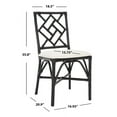 thumbnail image 3 of SAFAVIEH Bhumi Accent Chairs with Cushion, Black/White, Set of 2 (18.5 in. W x 20.9 in. D x 35.8 in. H), 3 of 12