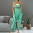 thumbnail image 4 of B91xZ Combinaisons Décontractées Sans Manches pour Femmes Combinaisons Amples Bretelles Réglables Jambes Larges, Vert Menthe TG, 4 of 4