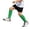 Green, variant on Vrotazzy High Performance Youth Sports with Integrated Leg Guards and Advanced Wicking Technology for Kids,12-18 Years