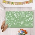 thumbnail image 2 of Live Laugh Love Green Decorative Front Door Mat, Spring Summer Flower Leaves Doormat Indoor Outdoor Non-Slip Floor Entryway Rug, Seasonal Home Kitchen Decoration 17x30 Inch, 2 of 6