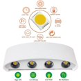 thumbnail image 2 of Luz de pared LED de 8w, blanco cálido, aluminio de 3000k, moderna para sala de estar, dormitorio, pasillo, escalera (blanco cálido-8w), 2 of 5