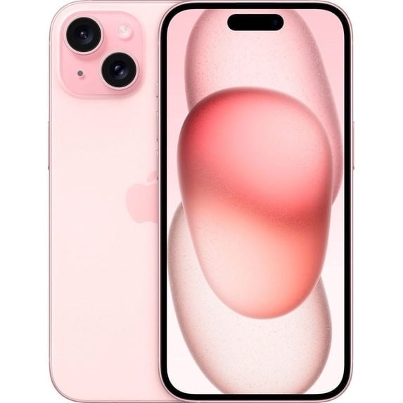 Pre-Owned No Plan-Unlocked Device, Apple, iPhone 15, Cell Phone, 128GB 6GB RAM, Pink