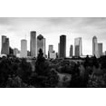 thumbnail image 2 of Highsmith, Carol 24x17 Gold Ornate Wood Framed with Double Matting Museum Art Print Titled - Houston-Texas Skyline II, 2 of 4