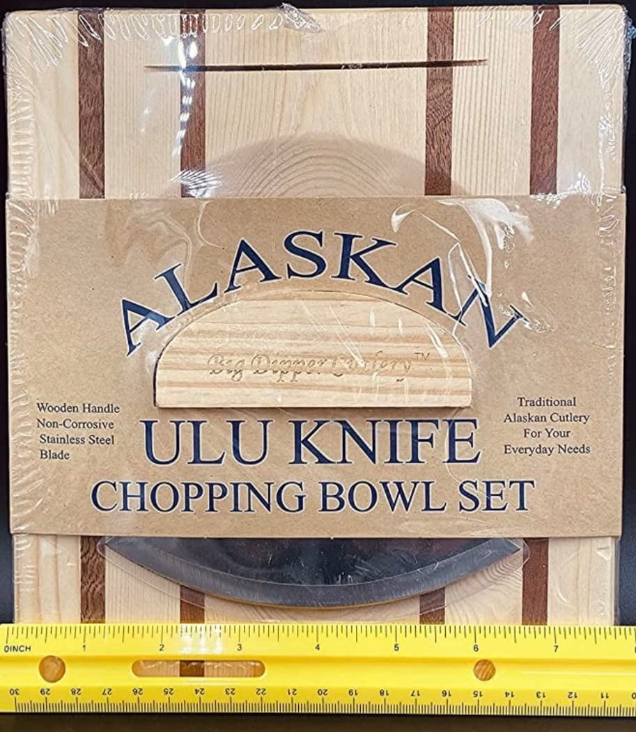 Ulu Knife and Chopping Bowl with Salad Claws