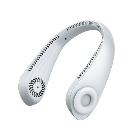 

Portable Neck Fan - Hands Free Bladeless Neck Fan 360° Cooling Hanging Fan USB Rechargeable Personal Neck Fan for Travel Sports