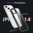 thumbnail image 2 of JETech Case for iPhone 14 6.1-Inch, Shockproof Phone Bumper Cover, Anti-Scratch Clear Back (Black), 2 of 6