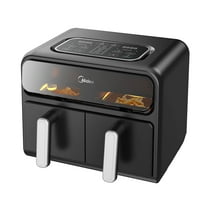 Midea Dual-Zone Air Fryer, 8.4 Qt, 9-In-1, Separate Zones, Sync Finish Technology, Black