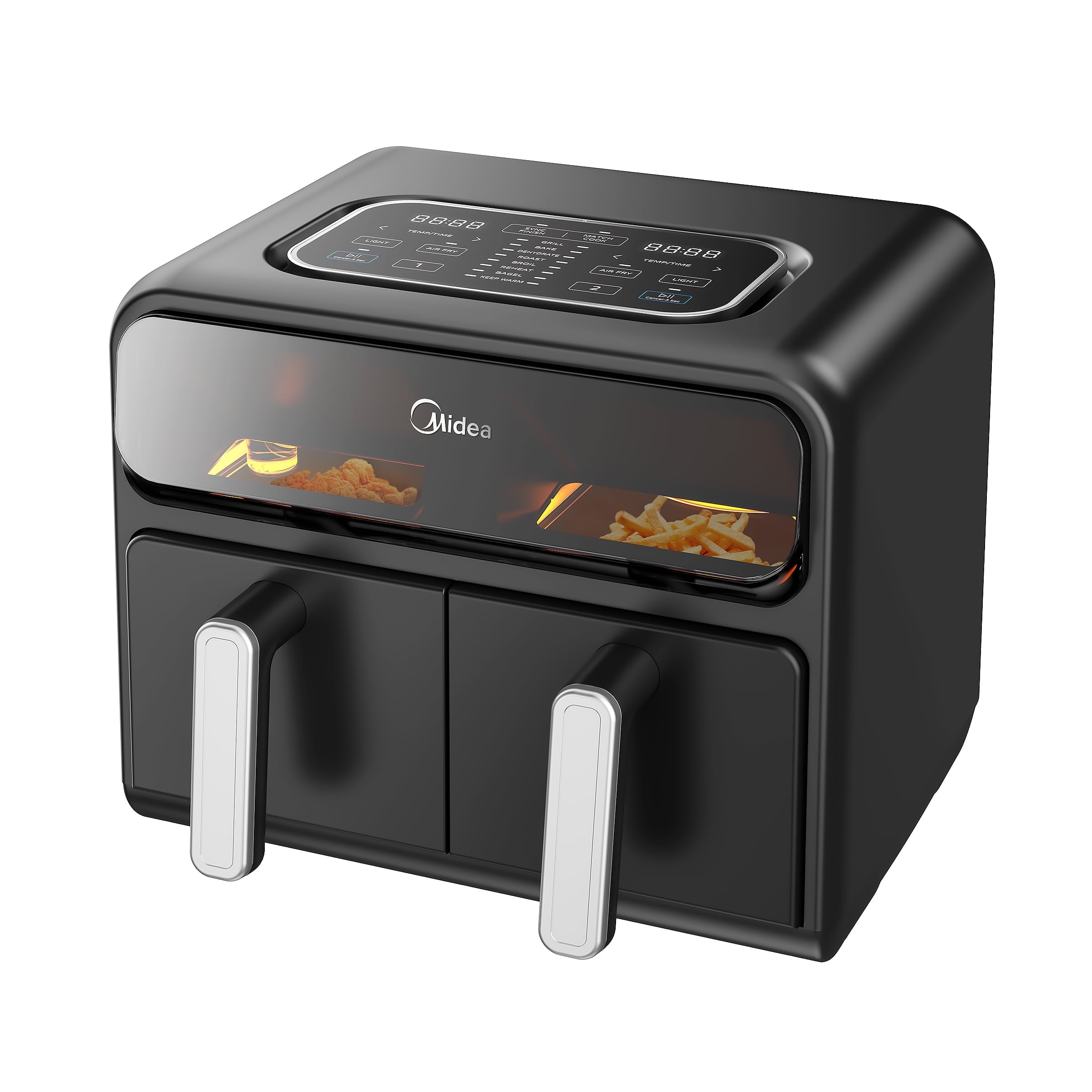 Midea Dual-Zone Air Fryer, 9-In-1, 8.4 Qt, Sync Finish Technology, Black