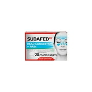 Sudafed PE Non-Drowsy Head Congestion + Pain Relief Caplets (Pack of 2)