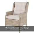 thumbnail image 7 of Grand Patio High-Back Dining Chairs with All-Weather Wicker with 5.5'' Cushion, Sunbrella® Fabric, Full Aluminum Fram, Set of 2, 7 of 7