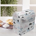 thumbnail image 3 of Cartoon Stand Mixer Cover, Little Girl on Pony Along Clouds Mountains Sky Raindrops Doodle Theme, Kitchen Appliance Organizer Bag Cover with Pockets, 5 Quarts, Pale Blue Rose White, by Ambesonne, 3 of 4