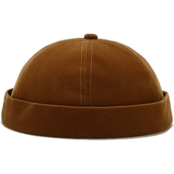 YooGuoGuo Unisex Velvet Brimless Beanie Hat Vintage Hip Pop Rolled Cuff Skullcap Docker Cap