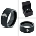 thumbnail image 4 of Tungsten Growling Angry Gorilla Ape Band Ring 9mm Men Women Comfort Fit Black Flat Cut Brushed Polished, 4 of 4