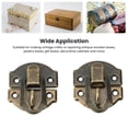 thumbnail image 4 of Antique Decorative Hasp Latch, Jewelry Box Hasp Latch Clasp with Screws, Iron Vintage Decorative Hasp Latch Safety Packlock Clasp Gate Locks for Wooden Box,, 4 of 7