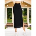 thumbnail image 2 of Falda casual MIDI LÁPIZ Malabis para MUJER COLOR NEGRO con ABERTURA LATERAL unitalla, 2 of 5