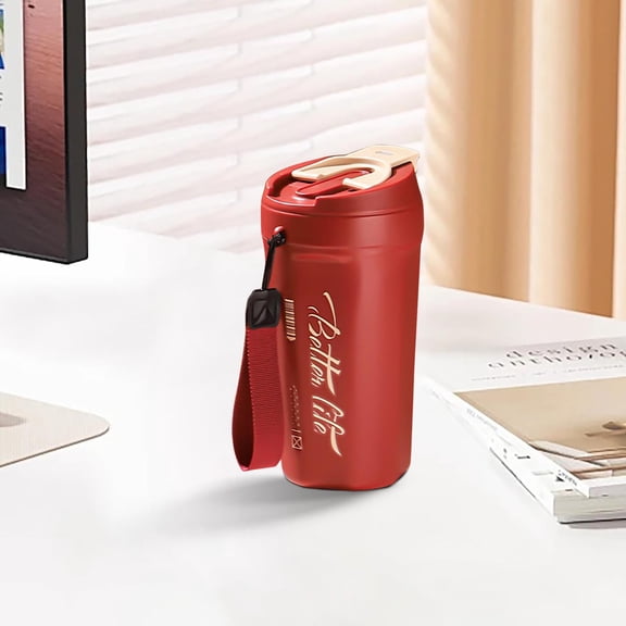 SouMaox Insulated Coffee Mug, Stainless Steel Leak-Resistant Travel Cup, Portable Beverage Tumbler for Daily Office Commuting and Road Trips