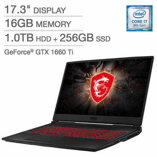 MSI GL75 Raider Gaming Laptop - 9th Gen Intel Core i7-9750H - GeForce GTX  1660 Ti- 1080p GL75 9SD-072 17.3