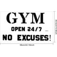 thumbnail image 2 of Gym Quotes Wall Stickers Vinyl Wall Decor Stickers DIY Saying Wall Art Decal Sticker Home Decoration for Living Room Bedroom Bathroom Black 14"x23" DIY, 2 of 7