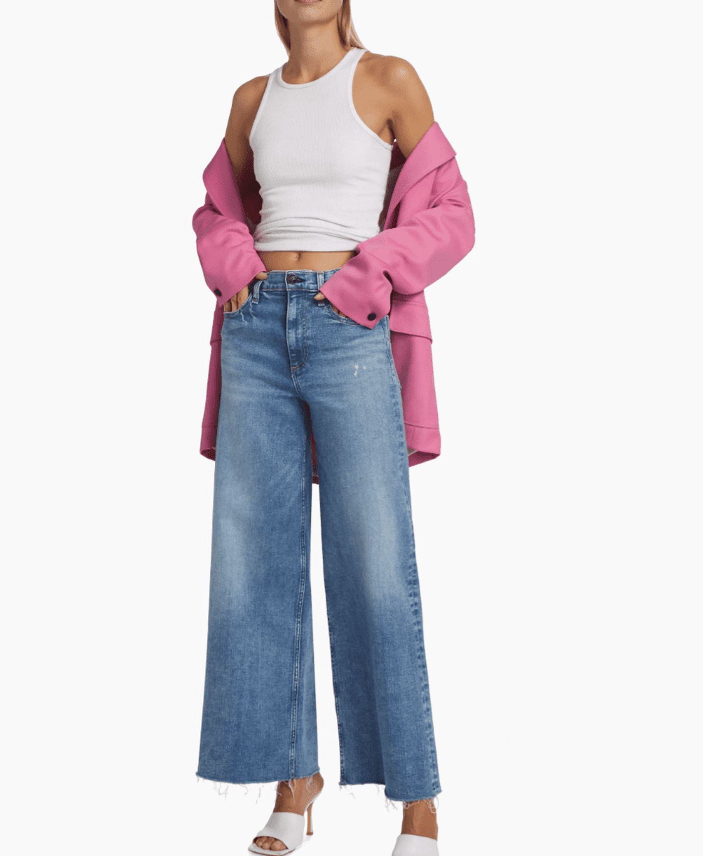 Rag & Bone Women's Flexi Sofie High-Rise Full Length Wide Leg Jeans Whitney