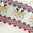 thumbnail image 4 of White Casual Round Neck Long Sleeve Knit Newborn Infant Boys Girls Christmas Reindeer Pattern Sweaters Pullovers Toddler Jumpers, 4 of 5