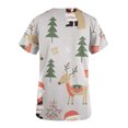 thumbnail image 4 of Pntutb, blusas con cuello en V y manga corta a la moda para mujer, blusa de bolsillo con estampado de uniforme de trabajo, tops Pntutb Pntutb-2929, 4 of 5