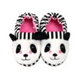 thumbnail image 1 of Pantuflas de peluche de panda rayado, talla 26/27, cálidas de algodón para niños de 1 a 6 años, regalos de Navidad para niños, pantuflas de interior de piel de dibujos animados, 1 of 5