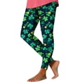 thumbnail image 5 of QATAINLAV St Patricks Day Leggings for Women High Waisted Tummy Control Workout Leggings Fashion Shamrock Leaves Print Irish Green Soft Yoga Pants Green M, 5 of 6