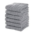 thumbnail image 3 of 6 Pcs Cotton Face Towels 11.8x11.8" Absorbent Soft Washcloths for Face and Travel – Gray, 3 of 7