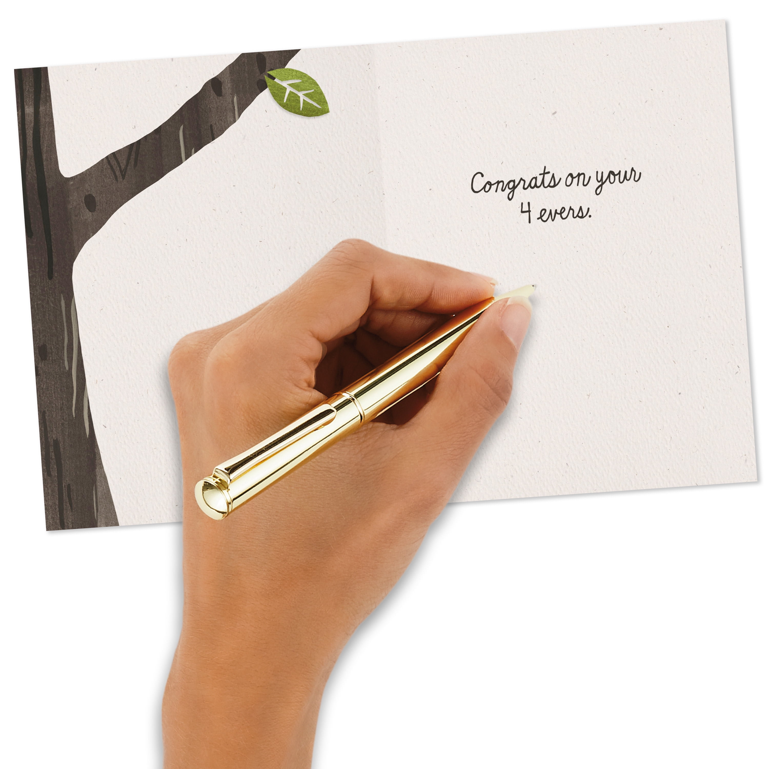 Hallmark Good Mail Wedding Card (Congrats on Your 4 Evers)