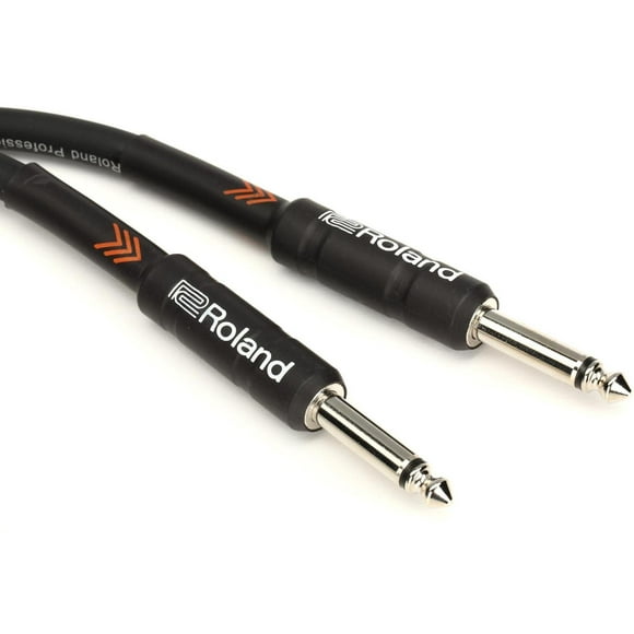 Cable Instrumento Roland Black 2 Conectores Plug Rectos TR 6.3mm 1.5 Mts