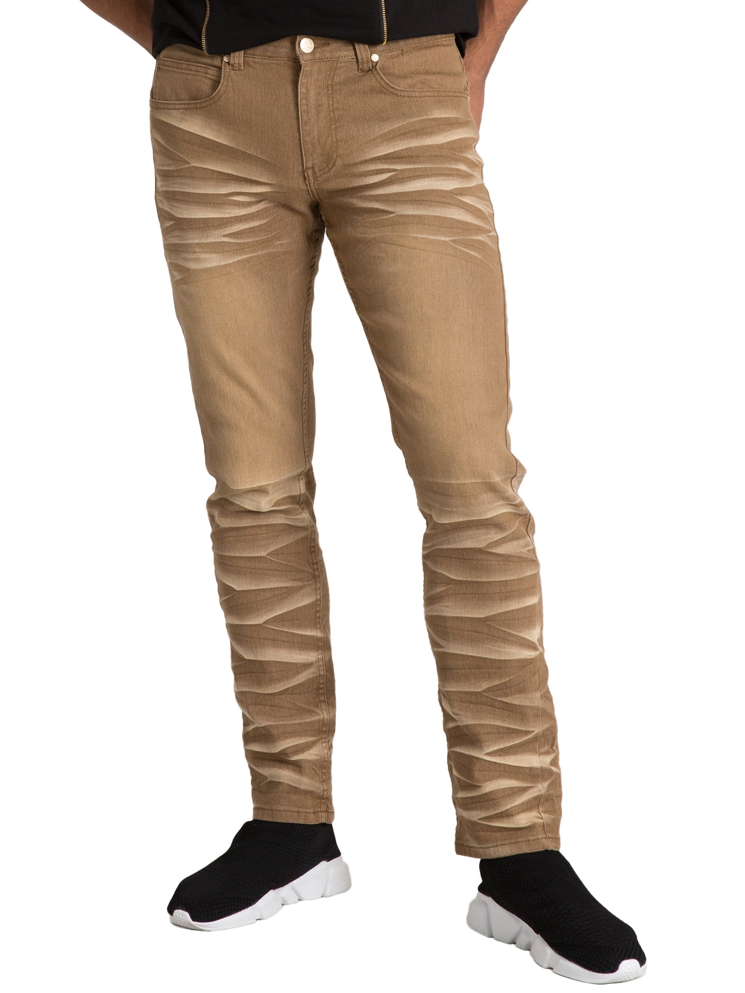 Vibes Vibes Mens Stretch Color Denim 5 Pocket Jeans Full Crunch Blast