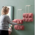 thumbnail image 4 of Brabson Wall-Mounted Metal Bathroom Towel Rack, Set of 2, White, 4 of 9