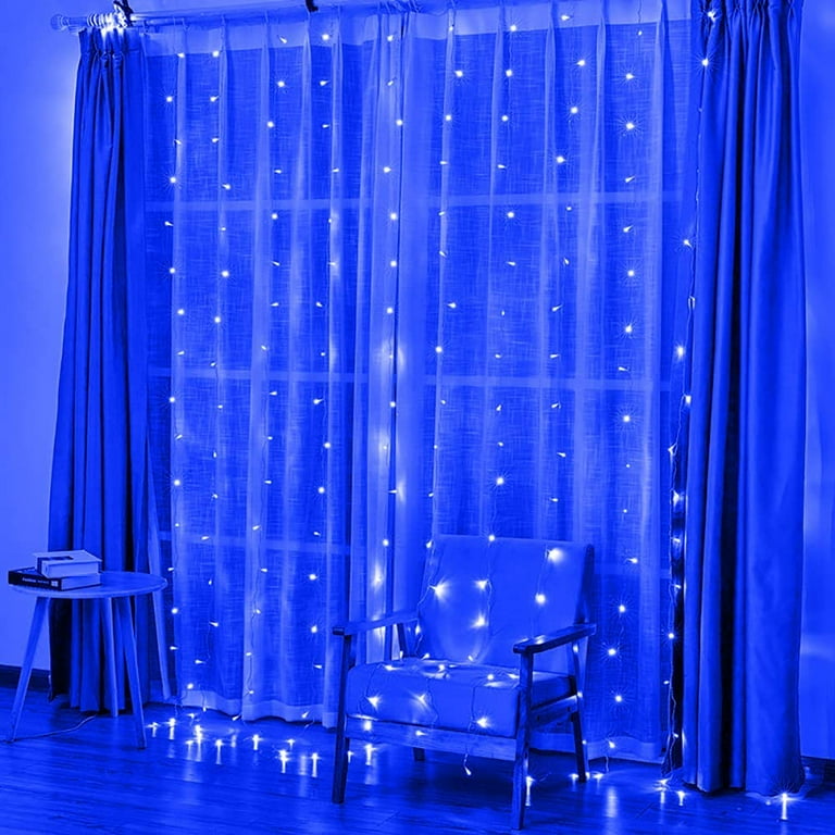 Morttic LED Curtain String Lights, 8 Modes USB Fairy String Light with Remote Control, Christmas, Backdrop for Indoor Outdoor Bedroom Window Wedding