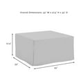 thumbnail image 3 of HomeStock Art Nouveau Allure 3Pc Sectional Cover Set Tan - Sofa & 2 Square Table/Ottoman, 3 of 8