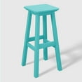 thumbnail image 2 of WestinTrends Malibu 29" HDPE Outdoor Patio Square Bar Stools (Set of 2), Turquoise, 2 of 8