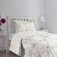 thumbnail image 3 of Ambesonne Marble Print Quilted Bedspread Set 2 Pcs, Granite Nature Spots, Twin Size, Pale Grey Dust, 3 of 5