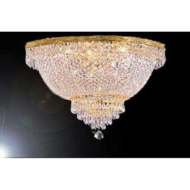 French Empire Crystal Semi Flush Chandelier Lighting H18 X W24 Com French Empire Crystal Semi Flush, French Empire Crystal Semi Flush Chandelier