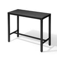 thumbnail image 3 of Pellebant Outdoor Bar Table Rectangle Metal Patio Counter Height Table, Black, 3 of 8