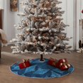 thumbnail image 5 of Daiia Stingray Drawing Merry Christmas Tree Skirt , Xmas Large Lace-up Tree Skirt, Santa Snowflakes Rustic Home Decorations New Year Party Farmhouse Decor-48", 5 of 7