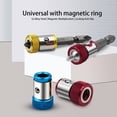 thumbnail image 4 of 3-Pack Screwdriver Head Magnetic Rings, 1/4 Inch Universal Screw Magnetizer Set , 0.95in Metal Magnetic Screw Holders for Hex Screwdriver & Power Bits, Tool for Automotive (Multicolor), 4 of 7
